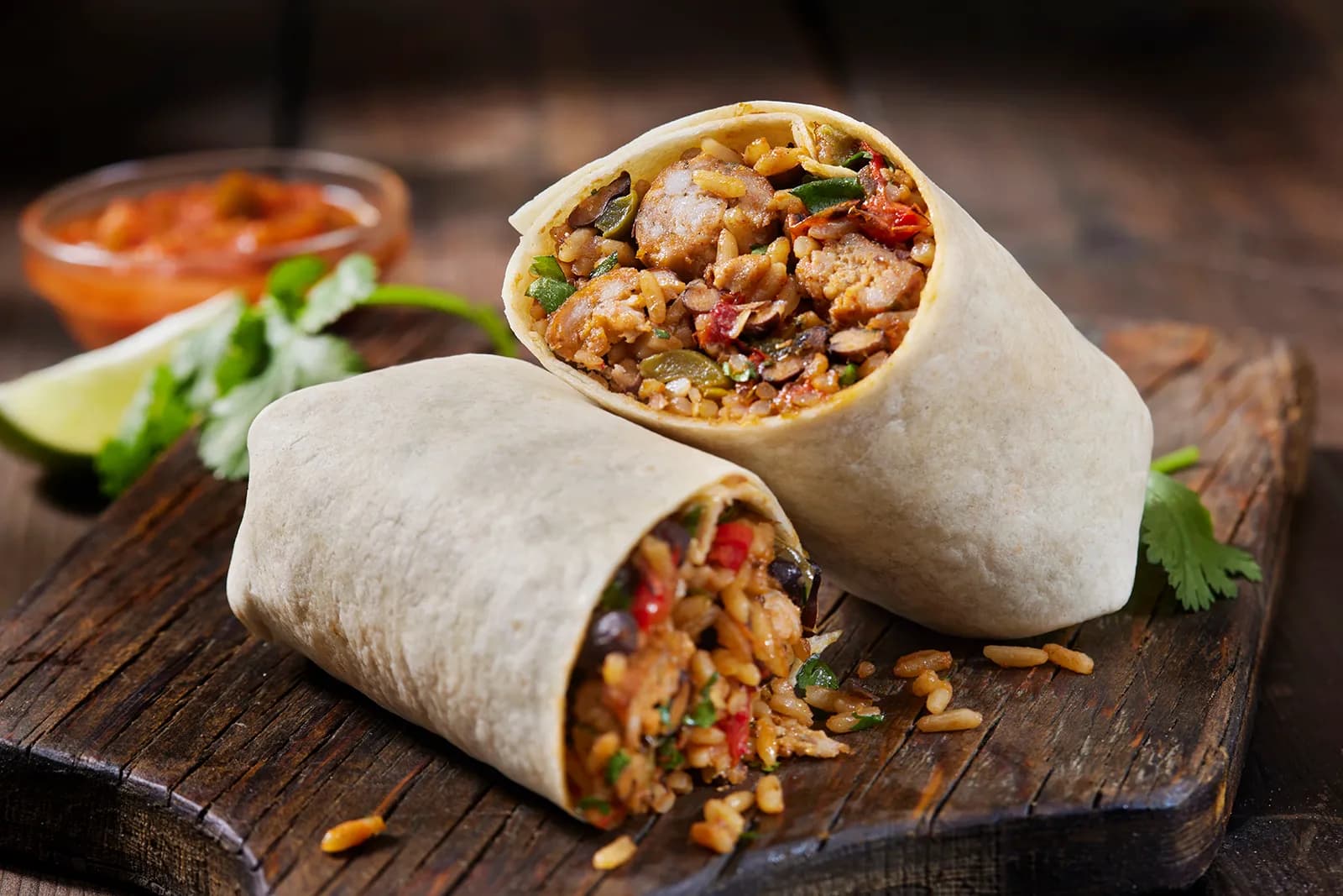 Fresh burritos and tacos at Viva Grill
